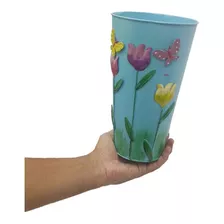 Vaso Enfeite Jardim De Ferro Quintal Varanda Borboleta Flor