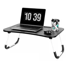 Mesa Portátil Dobrável Multiuso Laptop Tablet Sofá Café Cama Cor Preto Com Cinza