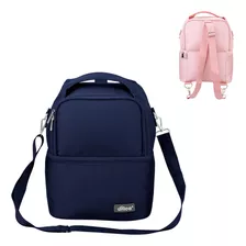 Mochila Térmica Feminina Masculina P/marmita Lanche E Bebida Cor Preta