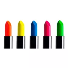 Labial Colores Neon Maquillaje Luz Ultravioleta Uv Lipstick