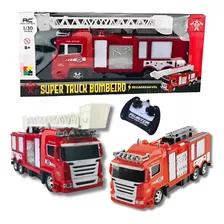 Brinquedo Caminhão Com Controle Remoto Truck Bombeiro