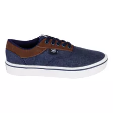 Tenis Casual Fratello Color Marino Café Para Hombre 0800