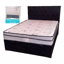 Cama Box Baú Colchão Molas Ensacada 138x188 Cabeceira Brinde