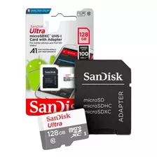 Cartão Memória 128gb Micro Sd Ultra Sandisk 100