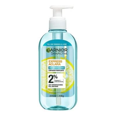 Garnier Express Aclara Limpiador Purificante, Piel Con Tendencia Al Acné, 200...
