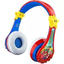 Audifonos Inalabrico Super Mario Bluetooth Recargables Ekids Color Rojo
