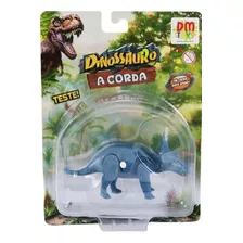 Boneco Dinossauro A Corda - Dm Toys 5935 Modelo: Triceratops