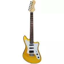 Guitarra Electrica Eko Camaro Tipo Jaguar Sparkle Gold 