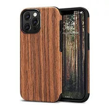 Funda Para iPhone 13 Pro-6.1- 2021-tpu/madera Sandalo Rojo
