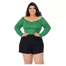 Blusa Croped Moda Plus Size Promoção Cropped