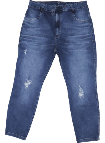 Calça Jeans Feminina Plus Size Com Elastano Cambos