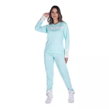 Pijama Feminino Inverno Longo Adulto Comprido Envio Imediato