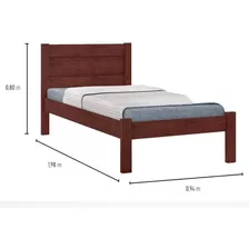 Cama De Solteiro Madeira Em Mdf Prisma J&a Capuccino