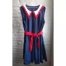 Vestido Azul, De Diseño, Nuevo. Talle M