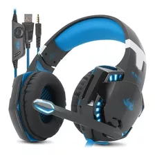 Fone Headset Gamer C/ Mic Knup Kp-455 Led Pc Ps4 Xbox Adap.