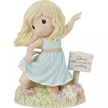 Girl Dancing In Field Of Wildflowers Figurine, White