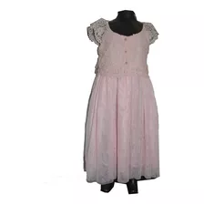 Vestido Niña Elegante Guipiur Rosa 