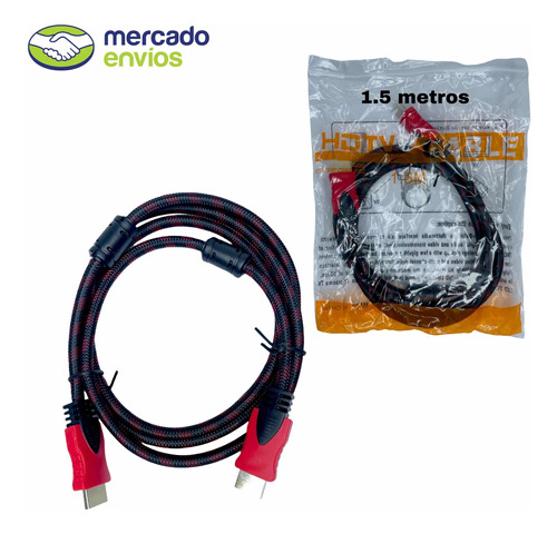 Cable Hdmi Punta Dorada Enmallado 1.5 Metros Full Hd 1080p