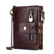 Cartera Cuero Con Protección Rfid, Carteras Hombre/mujer