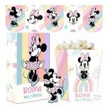 Kit Imprimible Minnie Mouse Rosa Personalizado