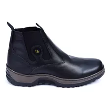 Bota Masculina Couro Impermeável Coturno Botina Palmilha Gel