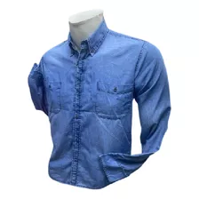 Camisas Jeans Manga Larga (xs - Xl) Hombres X Und