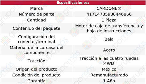 1 Motor Caja Transferencia Ford Expedition 4wd 02 Reman Foto 5