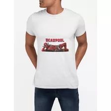 Polera Deadpool Marvel Acostado Estampada Algodon