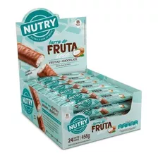 Barra De Frutas Coco Cobertura Chocolate Nutry Caixa 456g 24 Unidades