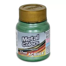 Tinta Metal Colors Acrilex Verde Oliva 37ml Para Artesanato