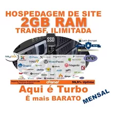 Hospedagem De Sites Turbo Mensal 10gb Ssd Tráf.ilimitado Ssl