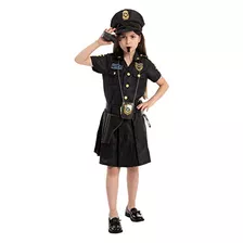 Conjunto De Disfraz De Policía Niñas, Disfraz De Poli...
