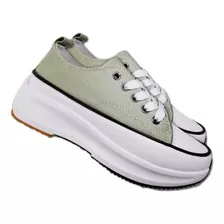 Zapatilla Mujer Estilo Bote Green 1008 - Zapatillaschile