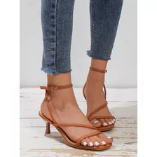 Sandalias De Tacón Alto Para Mujer, Tacón De 6 Cm