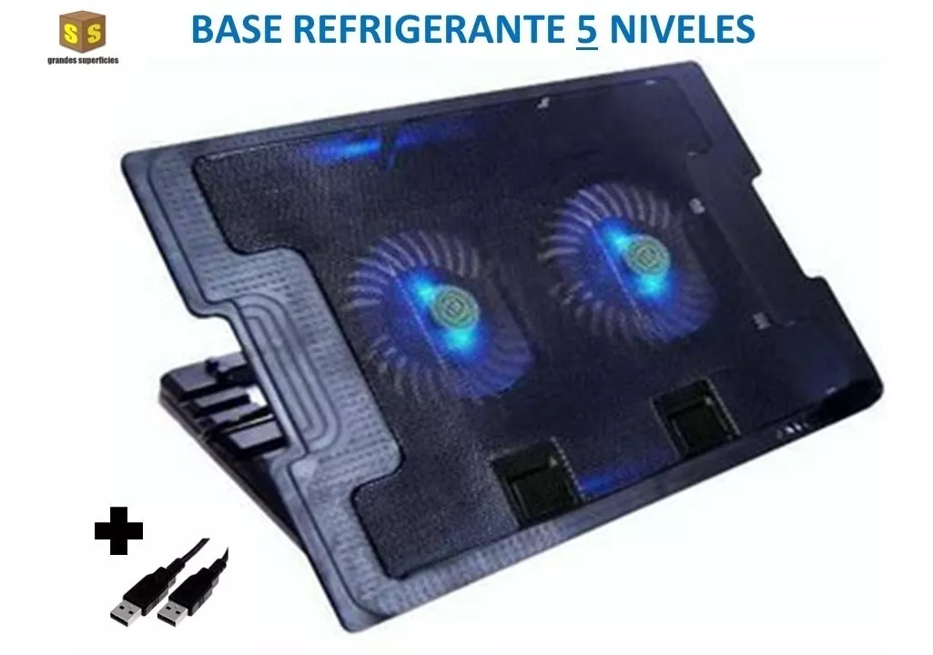 Base Refrigerante A2 Cooling Pad 2 Ventiladores 6 Niveles@gs