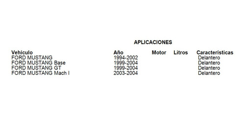 Amortiguador Delantero Ford Mustang Base 2000 Fcs Foto 5