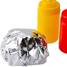 100 Hojas De Papel De Aluminio Precortadas Para Alimentos, A