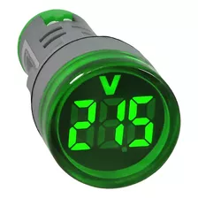 Voltímetro Digital 22mm 20-500vca Verde