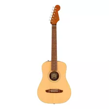Guitarra Acústica Fender Redondo Mini C/funda Natural 3/4 Orientación De La Mano Diestro