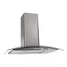 Coifa 70cm Cozinha Parede Vidro Curvo Slim Inox Fogão 110v