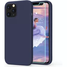 Funda Y Protector De Pantalla Para iPhone 12 / 12 Pro Azul