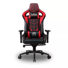 Cadeira Gamer Marvel Homem Aranha Black Cor Preto Material Do Estofamento Couro Sintético