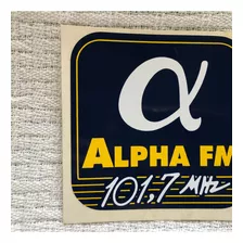Adesivo Rádio Alpha Fm São Paulo Azul Raro Externo Exclusivo