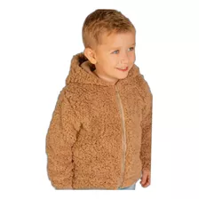 Casaco Tedy Infantil Blusa De Frio Touca Capuz Inverno Teddy