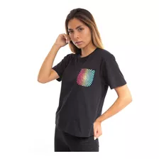 Polera Mujer Spitfire Trippy Swirl Con Bolsillo Negro