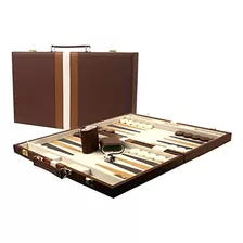 Da Vinci Juego De Backgammon De Polipiel De 16 Pulgadas - Ma