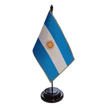 Mástil Escritorio Madera-bandera Argentina Calidad Premium