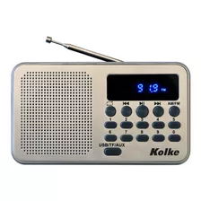 Radio Kolke Kpr-364 Digital Portátil Color Plateado