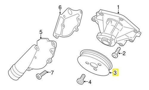 Polea De Bomba De Agua Audi A4 A6 S4 S5 2005 - 2012 \u0026 Foto 4