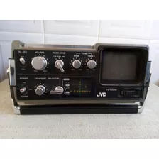 Vintage Televisión Portatil Jvc Con Detalle